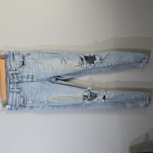 American Eagle Jeans Womens Size 4 Light Sky Blue Hi-Rise Jegging Grunge